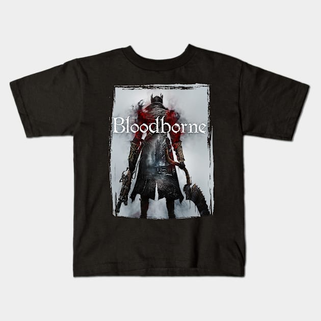 Bloodborne The Old Hunter Kids T-Shirt by paperonithemes